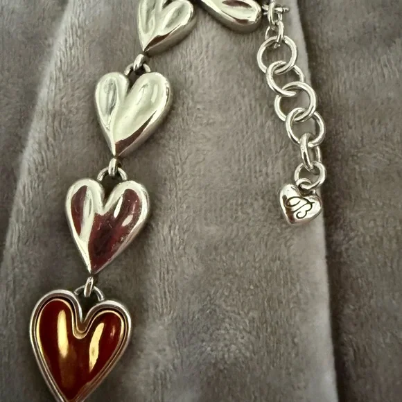 Brighton Silver and Gold Heart Charm Bracelet - Picture 5 of 5